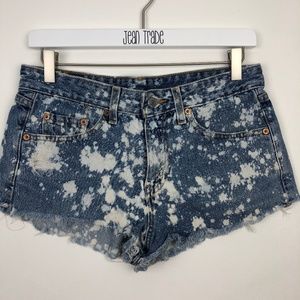 Levi's Bleached Cut Off Jean Shorts